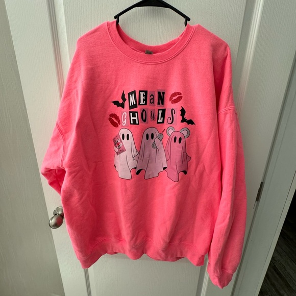 2XL Mean Ghouls Hot Pink Crew Neck - Picture 1 of 4